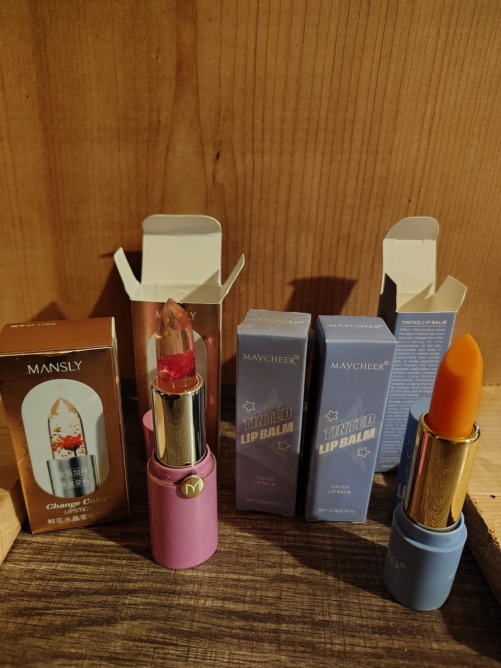 Maycheer & Mansly Assorted Pink and Blue Tinted Lip Balms
